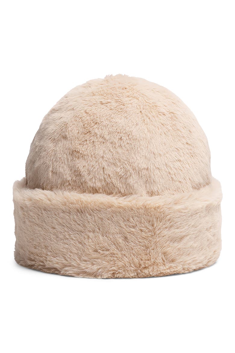 Kennedy Faux Fur Hat, Main, color, TAUPE