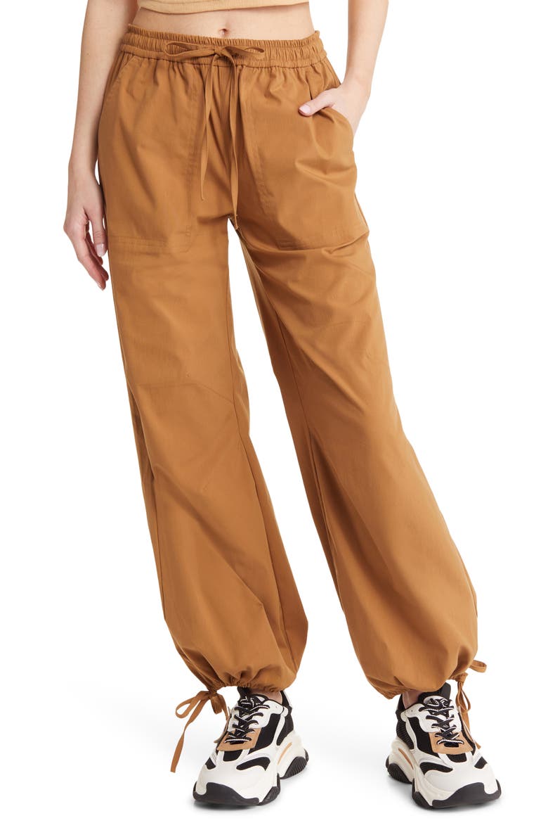 Tie Hem Joggers, Main, color, TAN DALE
