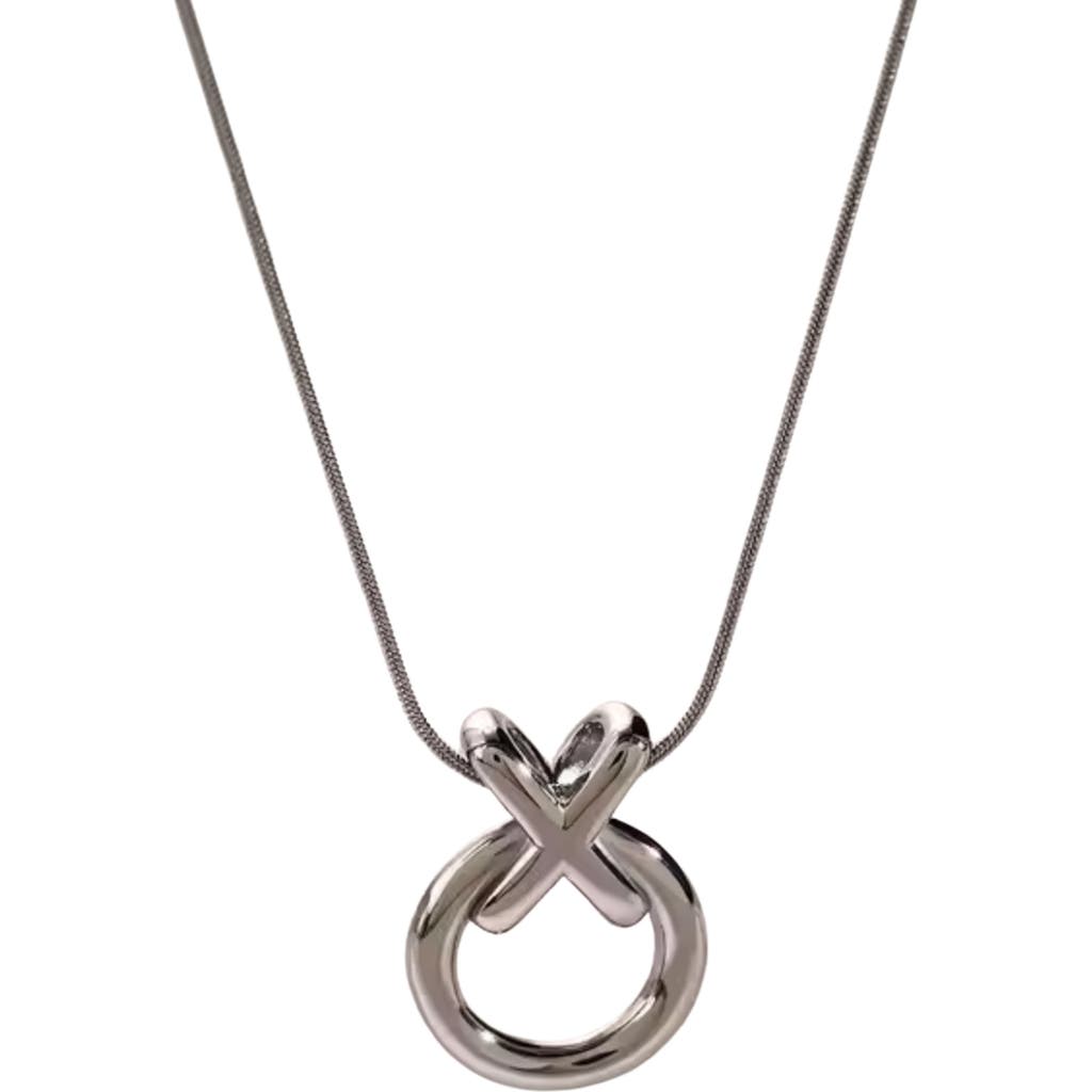 Macrae & Co . Love & Hugs Pendant Necklace In Metallic