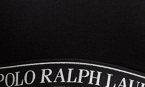 Polo Ralph Lauren Logo Band Scoop Neck Bralette In Black