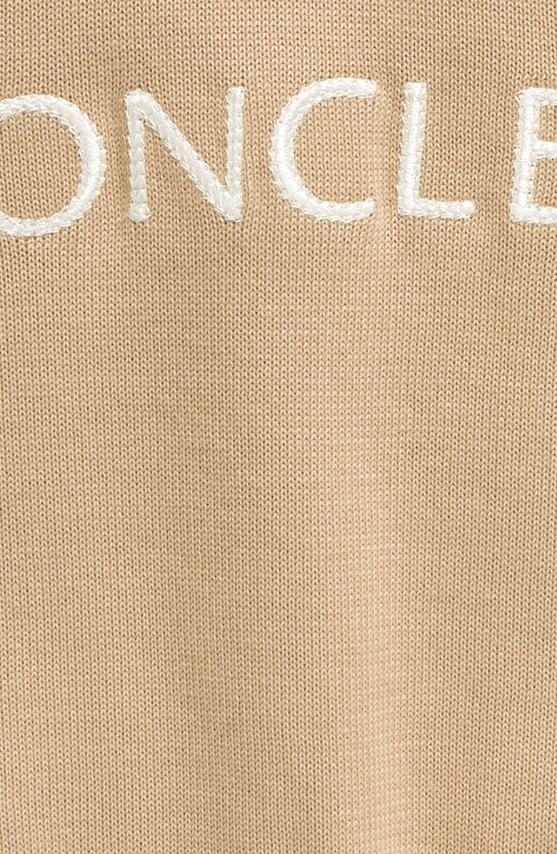 Moncler Kids' Embroidered Logo Cotton Crewneck Sweater, Alternate, color,