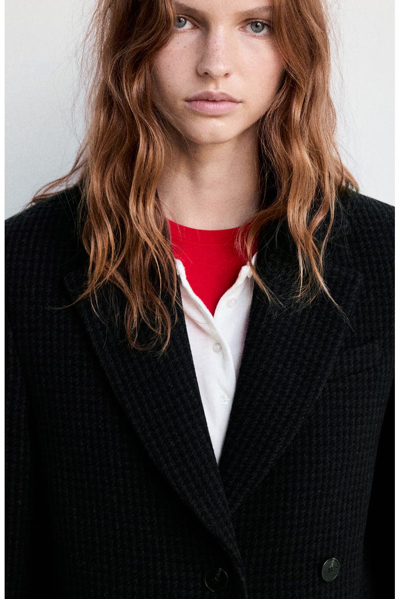 Shibu Houndstooth Wool Blend Blazer, Main, color, BLUE
