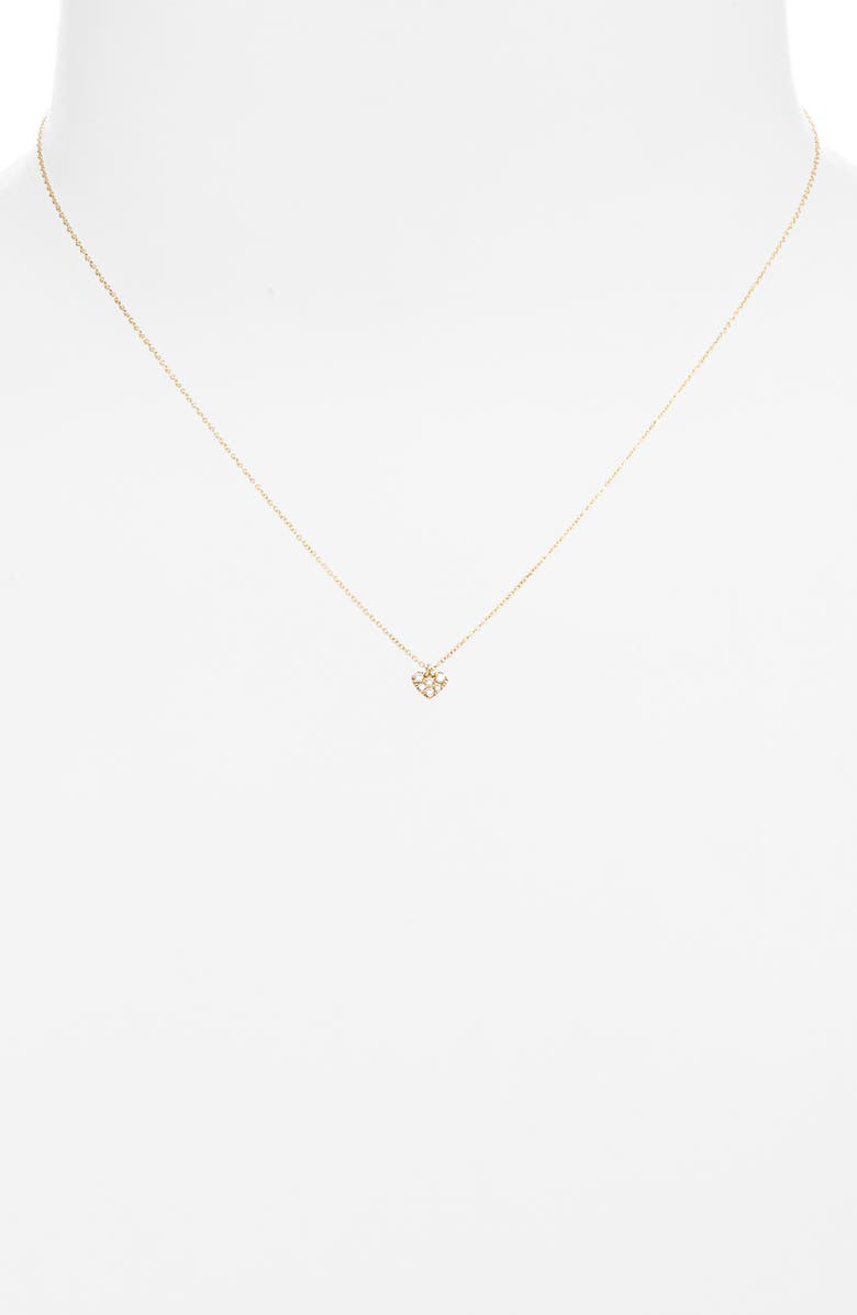 Bony Levy Simple Obsession Pavé Diamond Heart Pendant Necklace, Alternate, color, 