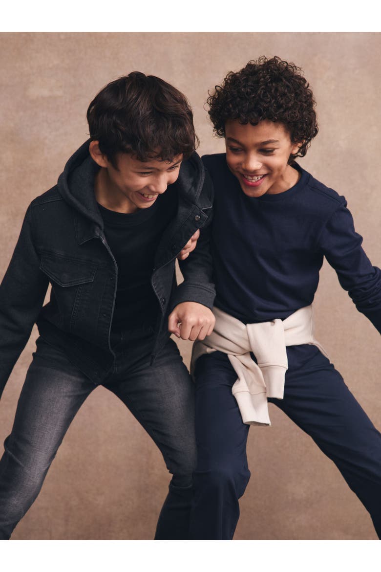 Benji Straight Jeans, Alternate, color, Marine