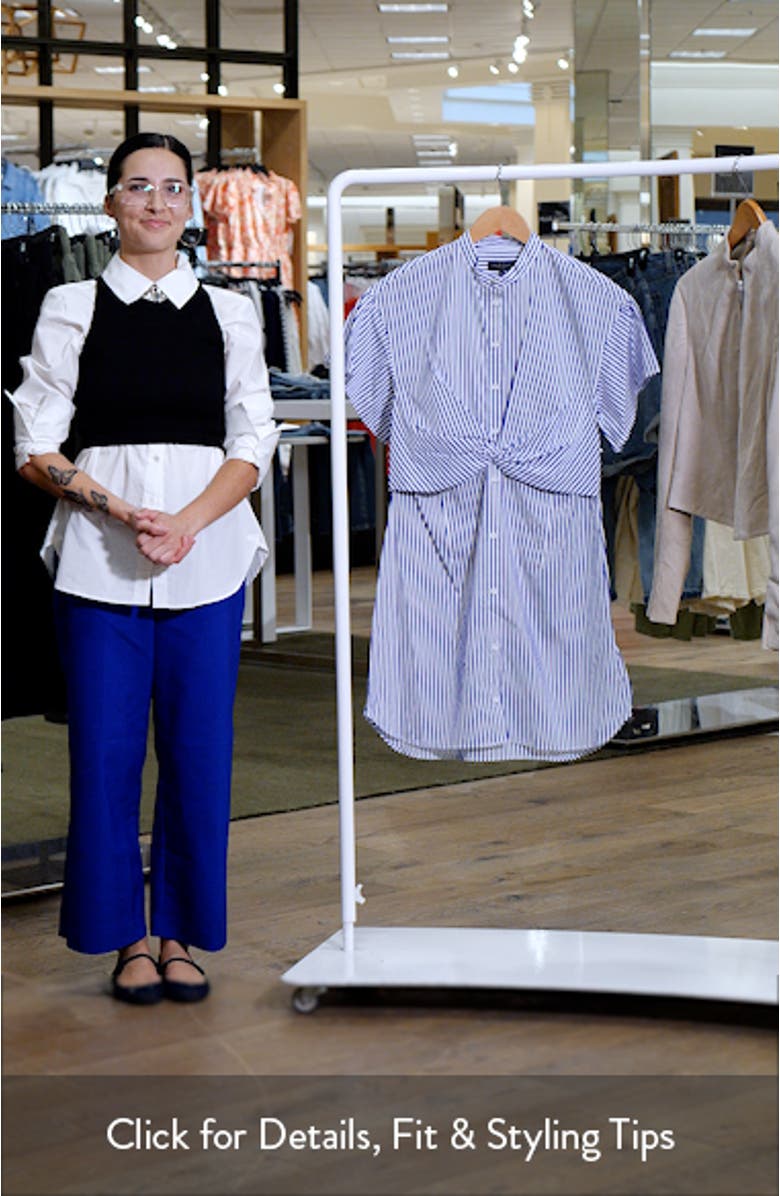 Gretchen Stripe Poplin Shirtdress, sales video thumbnail