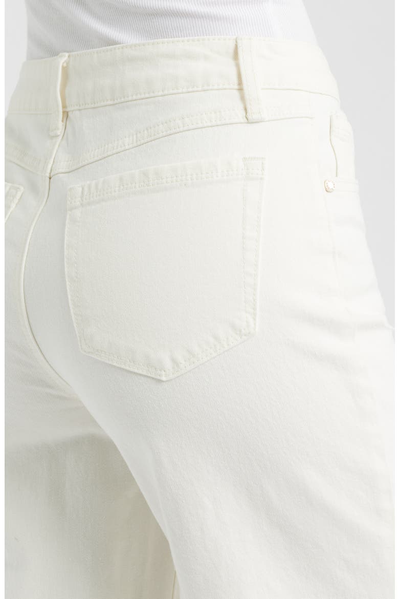 Raw Hem Wide Leg Jeans, Alternate, color, EGGSHELL