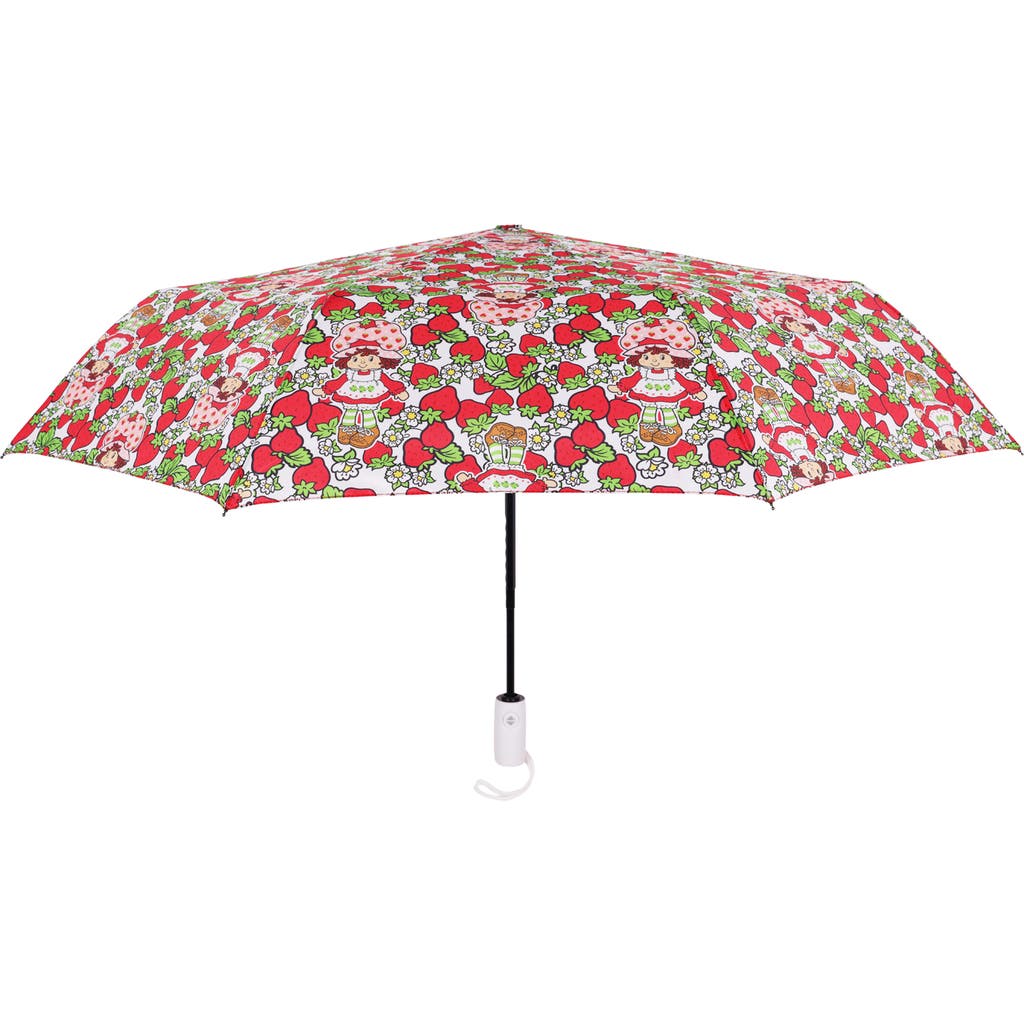Strawberry Shortcake Toss Print Compact Umbrella In Brown