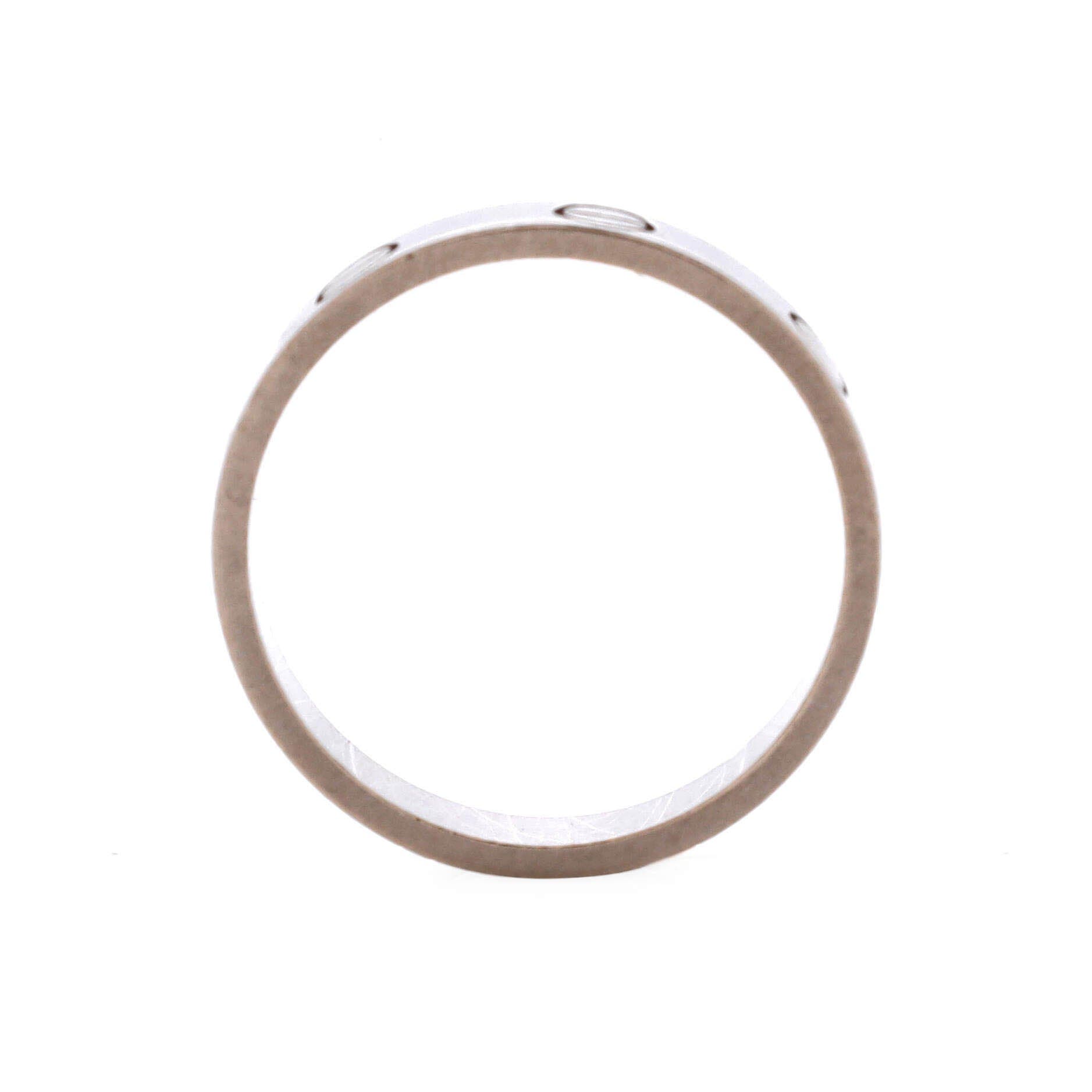 Love Wedding Band Ring 18K White Gold, Alternate, color, Metallic Gold