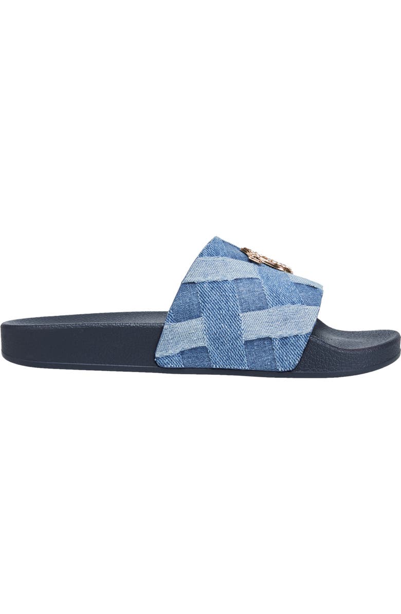 True Religion Spice Pool Slide, Alternate, color, Denim
