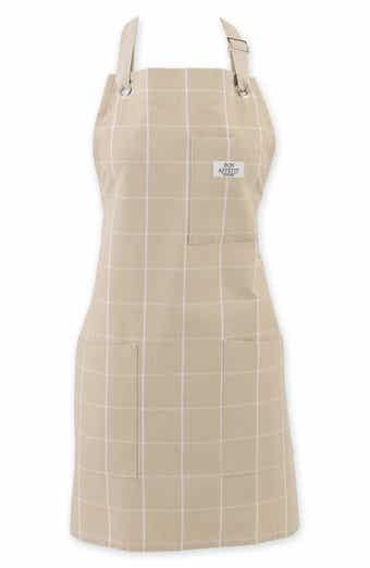 Design Imports Windowpane Print Cotton Apron
