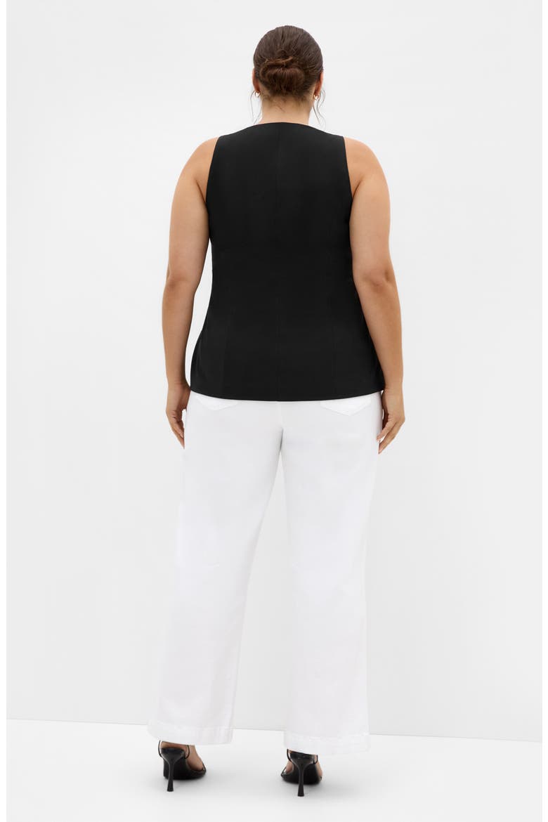 Jaz Peplum Vest, Alternate, color, BLACK