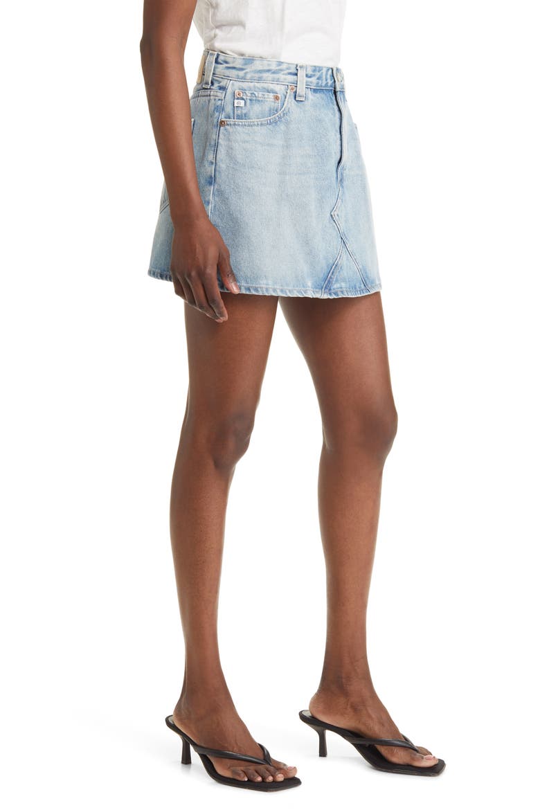 Remy Denim Miniskirt, Alternate, color, IDYLLIC