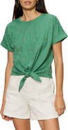 Sanctuary All Day Embroidered Tie Hem T-Shirt