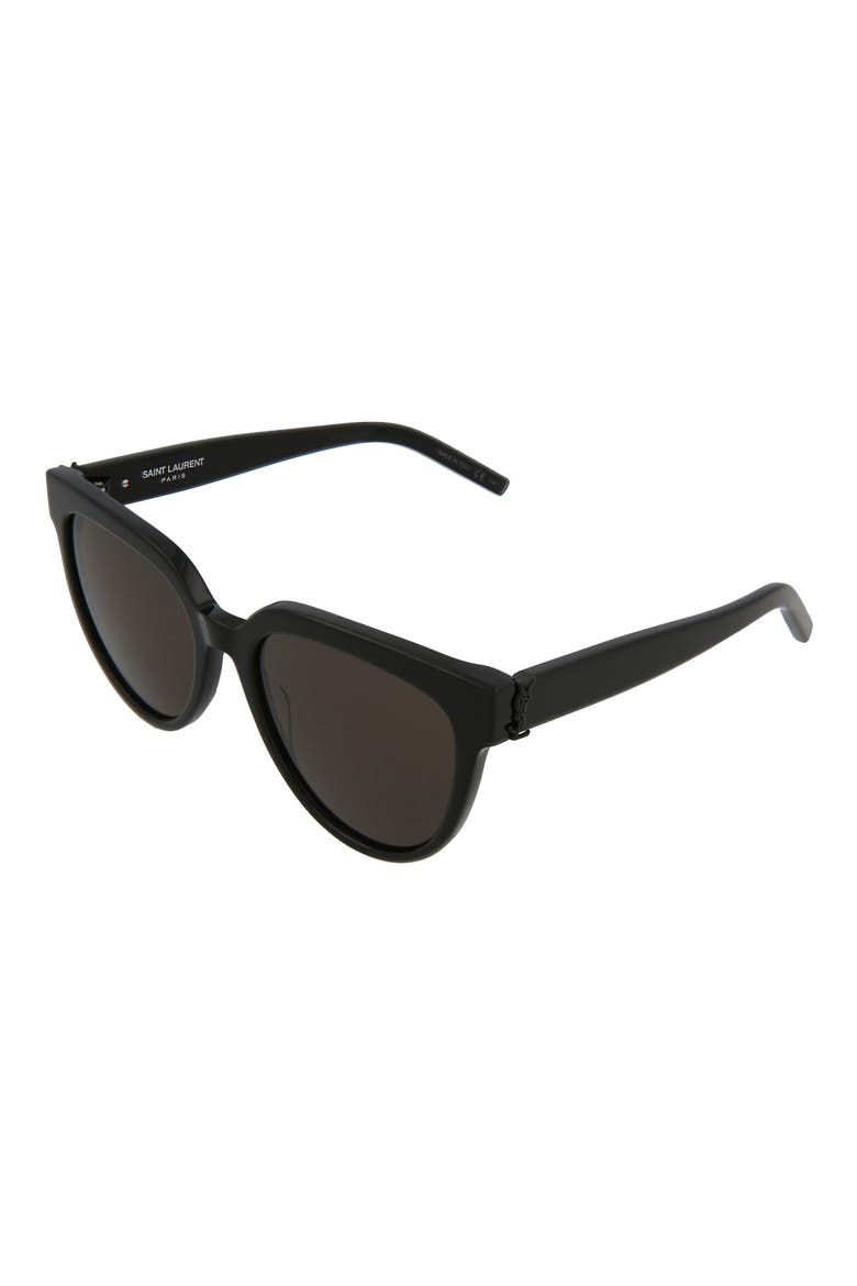 55mm Cat Eye Sunglasses, Alternate, color, BLACK BLACK BLACK/BLK