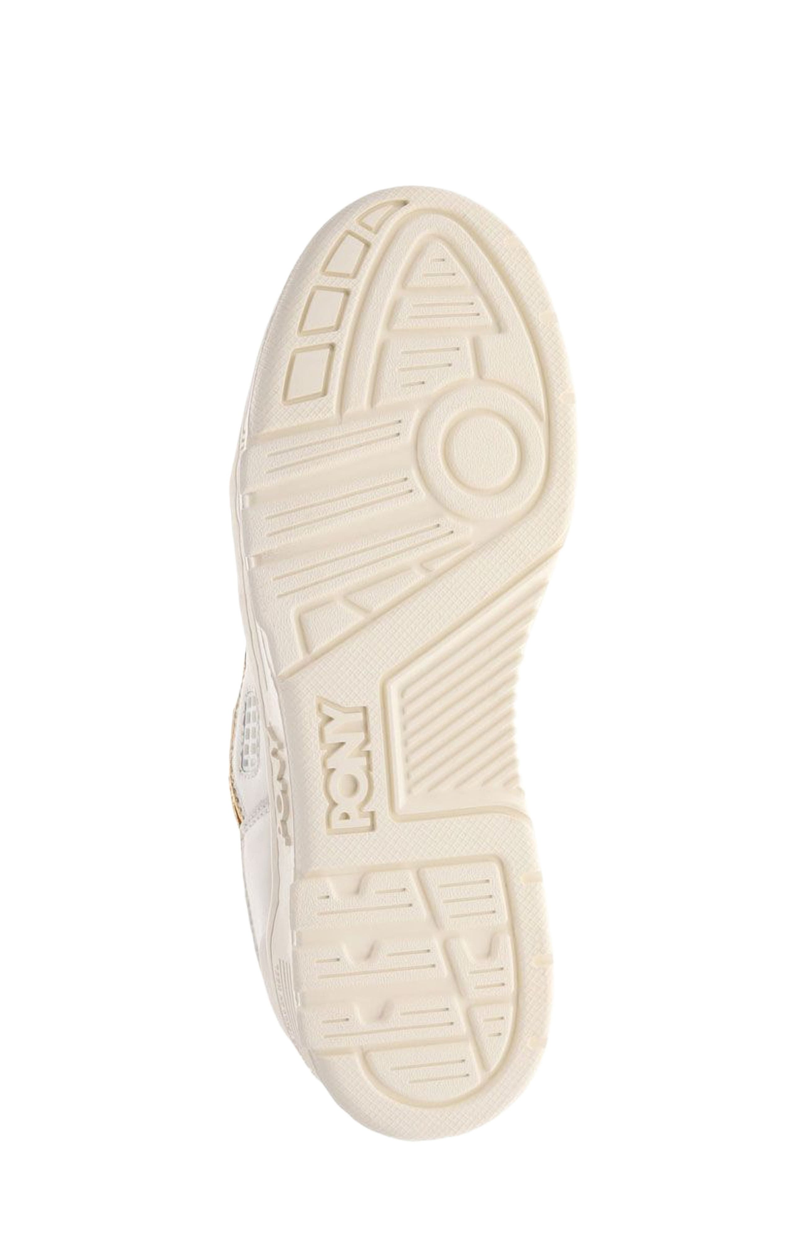 PONY M100 Low Metallic Sneakers, Alternate, color, Snow White/Gold