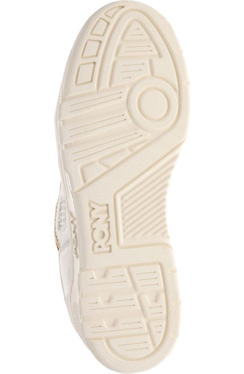 PONY M100 Low Metallic Sneakers, Alternate, color, Snow White/Gold