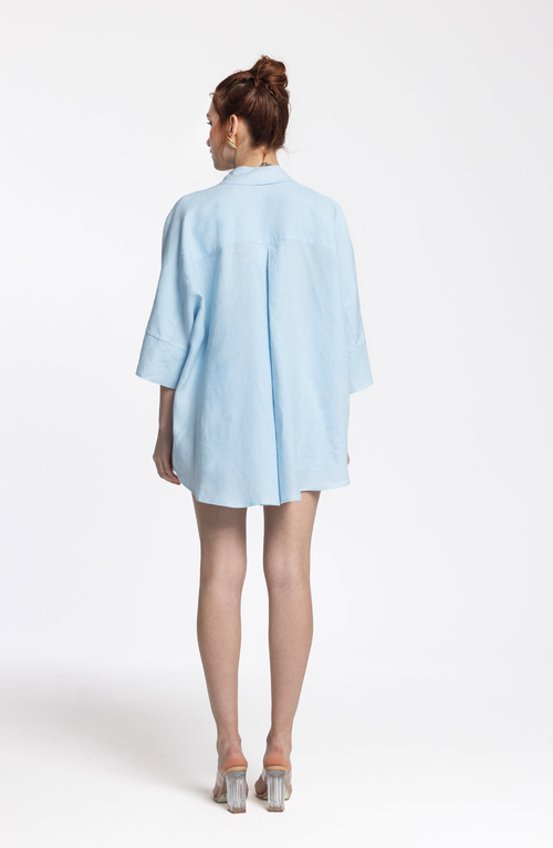 Monlicia Iyan Linen Shirt In Blue