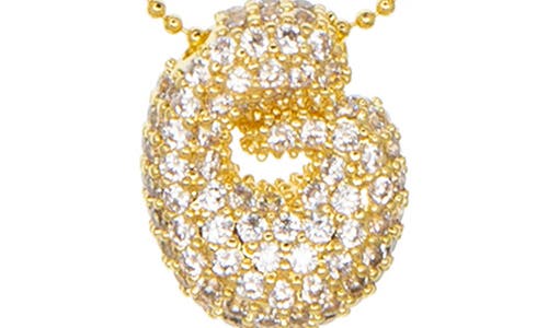 Marlyn Schiff Pavé Bubble Initial Pendant Necklace