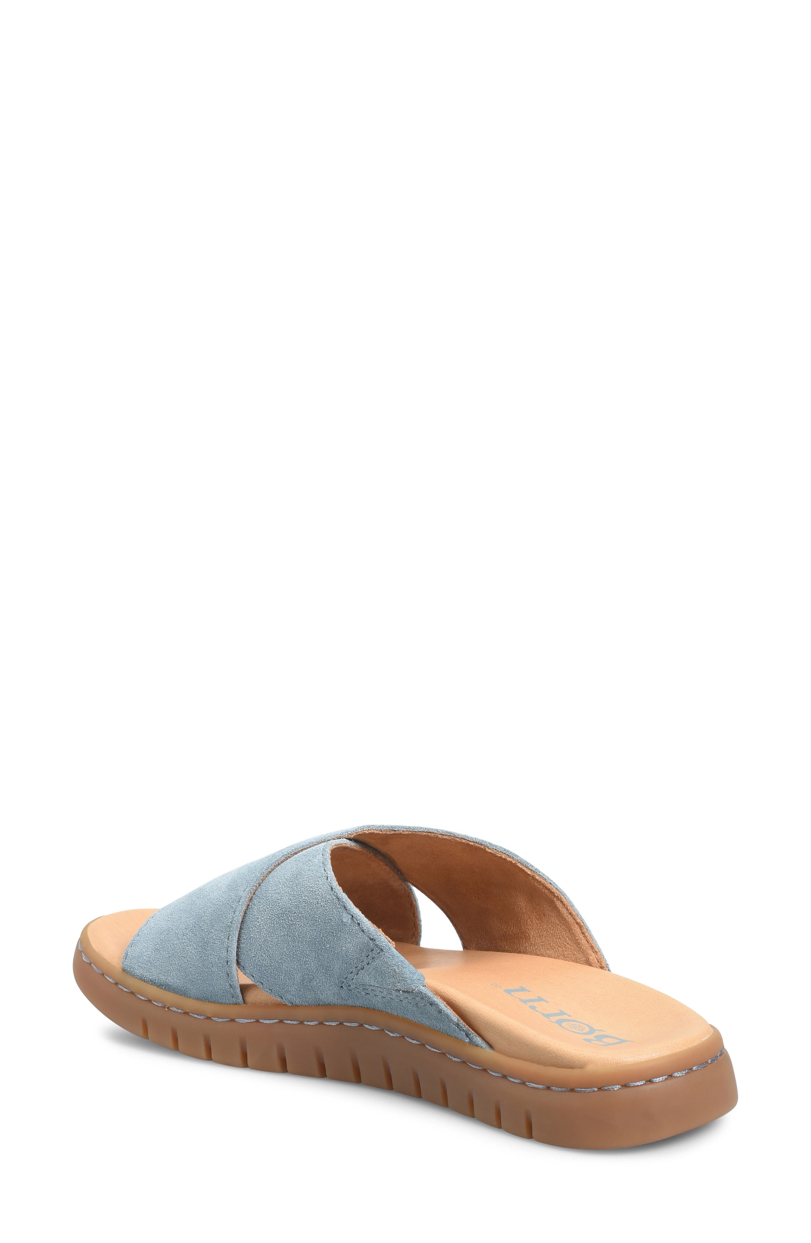 Adia Slide Sandal, Alternate, color, LIGHT BLUE SUEDE