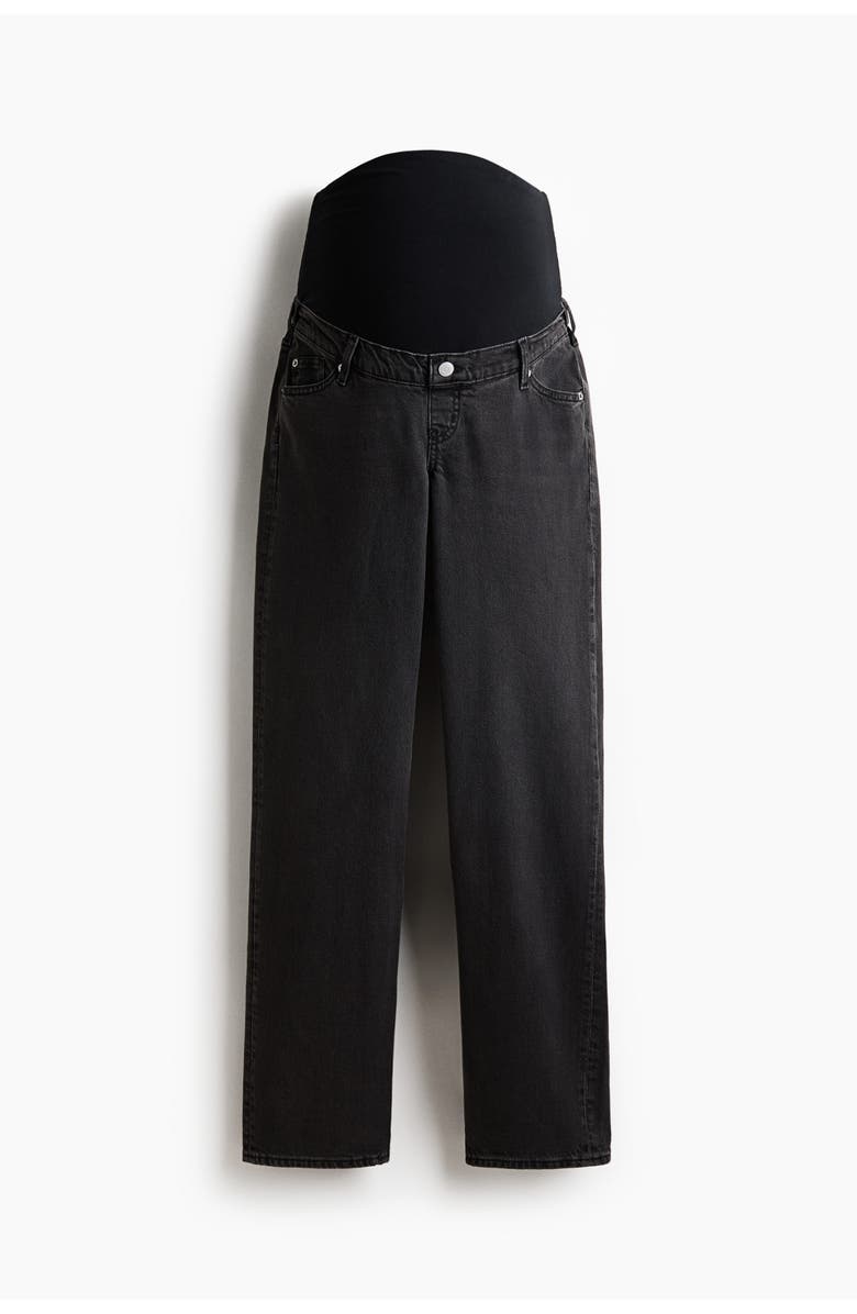 H&M Mama Straight Jeans, Main, color, Dark Denim Gray