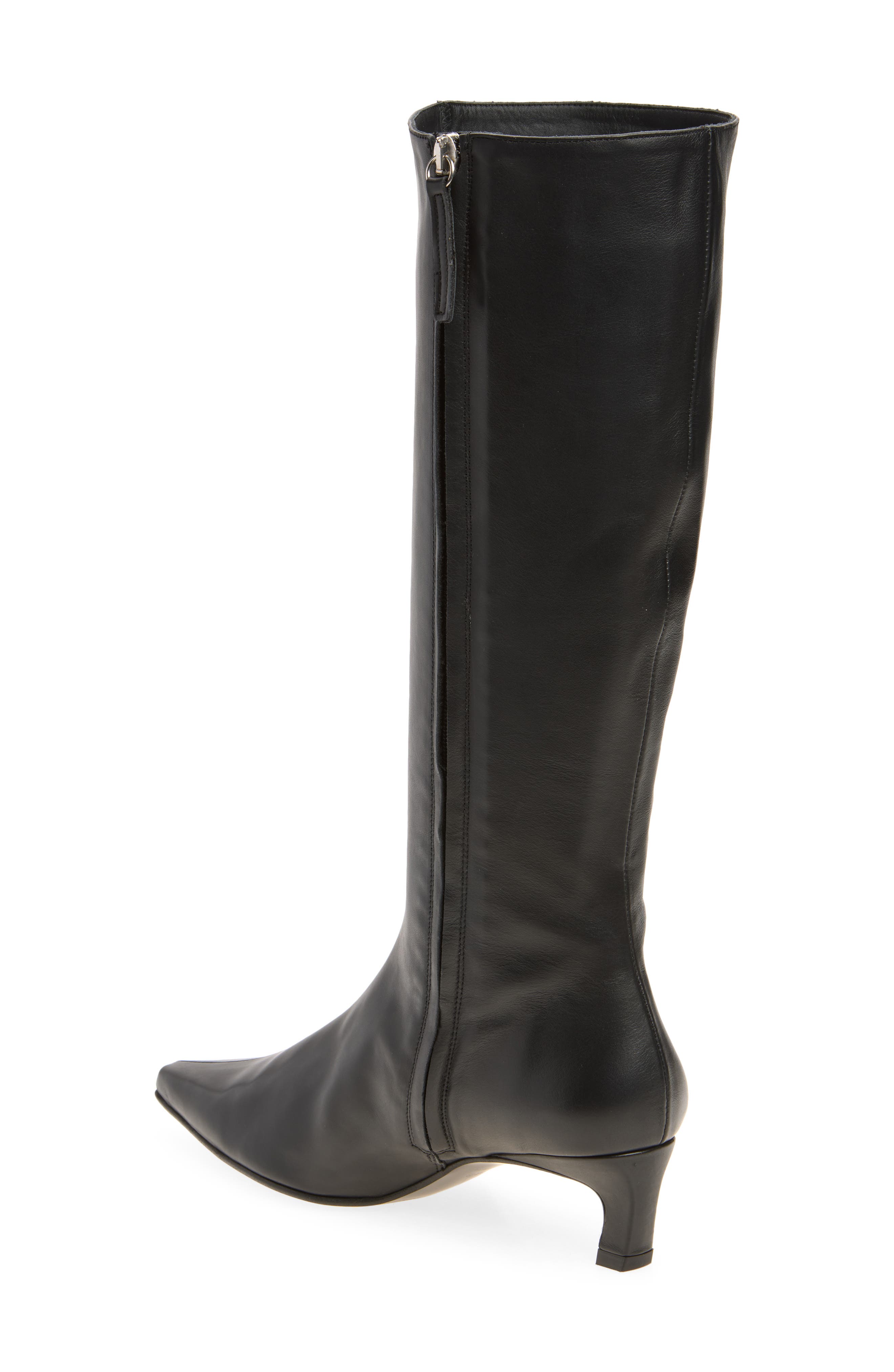 Gema Knee High Kitten Heel Boot, Alternate, color, BLACK