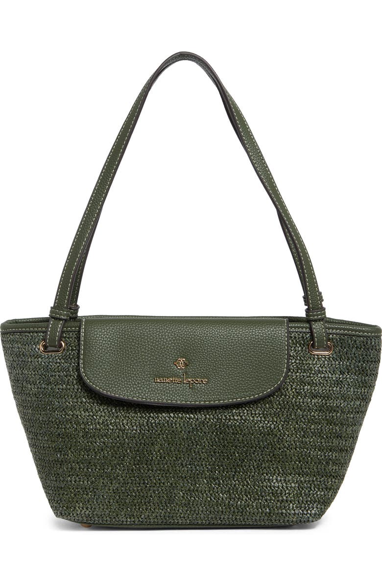 Nanette Lepore Annais Shoulder Bag, Main, color, Clover Straw Clover