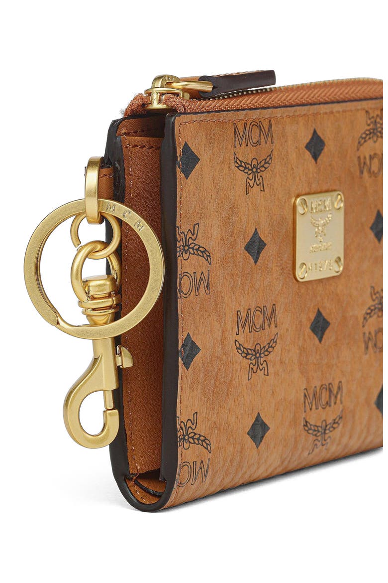 Aren Card Pouch in Visetos, Alternate, color, Cognac