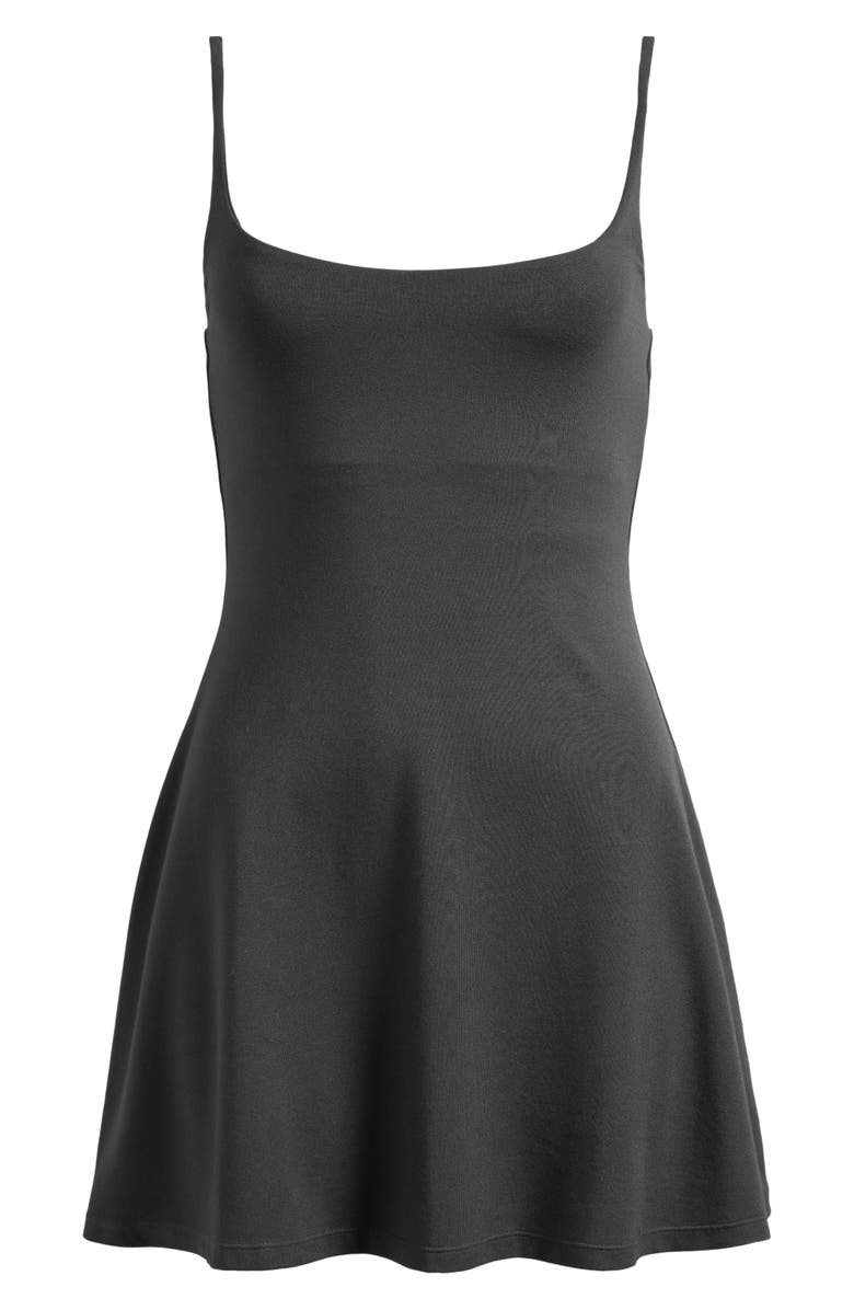 SKIMS Smooth Lounge Strap Minidress, Alternate, color, Obsidian