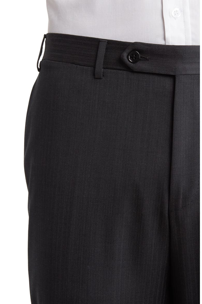 Dark Grey Two-Button Notched Lapel Wool Suit, Alternate, color, DARK GREY
