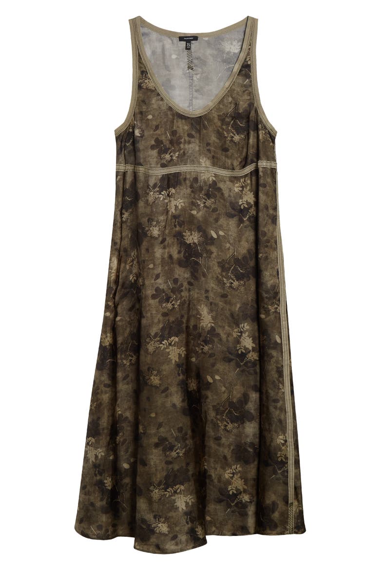 Taped Tank Dress, Alternate, color, OLIVE FLORAL