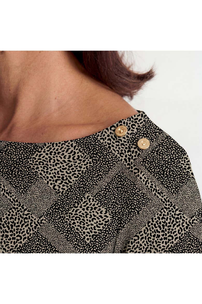Stretch Cotton Boatneck Tunic, Alternate, color, NEW KHAKI ANIMAL PATCHWORK
