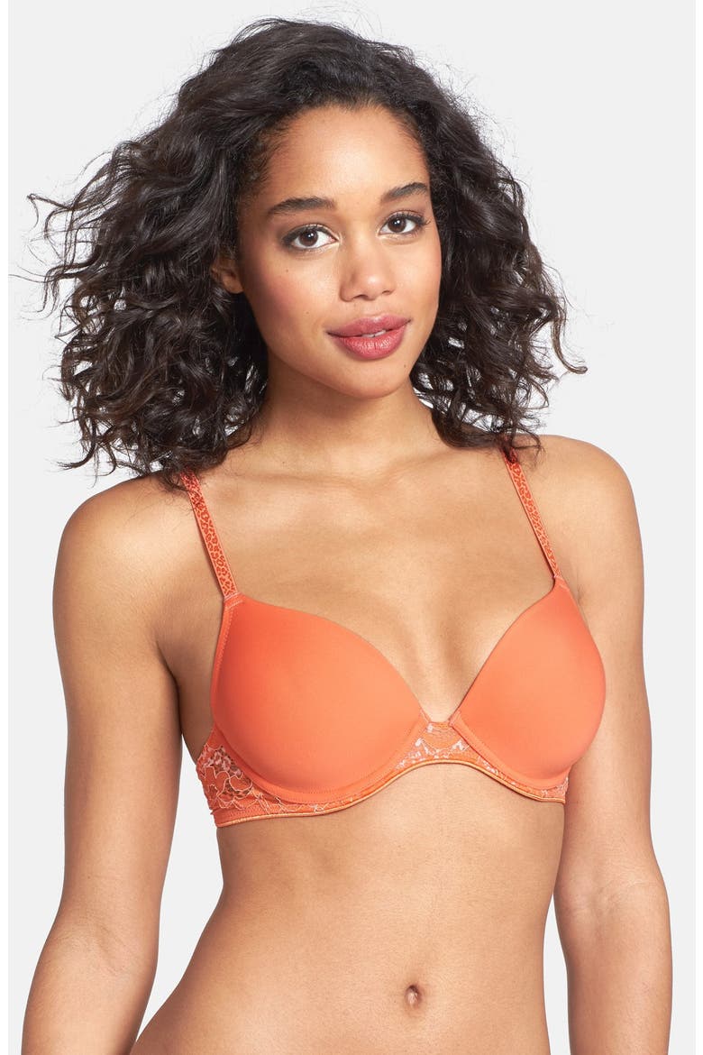 'Maya' Contour Underwire Bra, Main, color, ORANGINA BLUSH