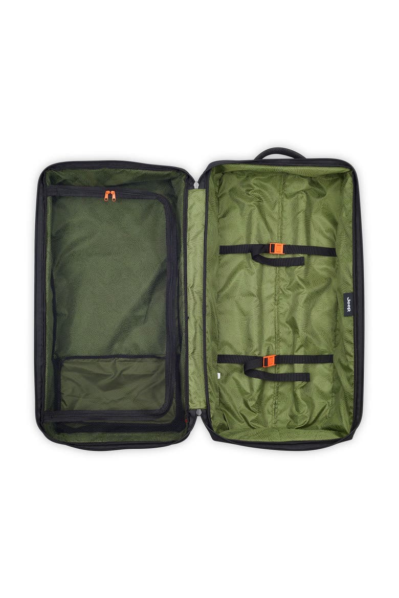 JS005A 31 Inch Two Wheel Rolling Travel Duffle Bag, Alternate, color, Black