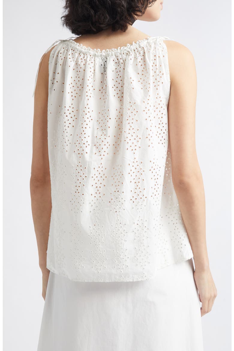 Harriet Eyelet Boat Neck Top, Alternate, color, VINTAGE WHITE