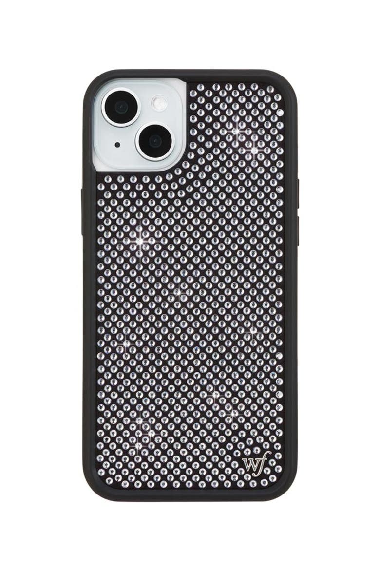 White Rhinestone iPhone Case, Alternate, color, White