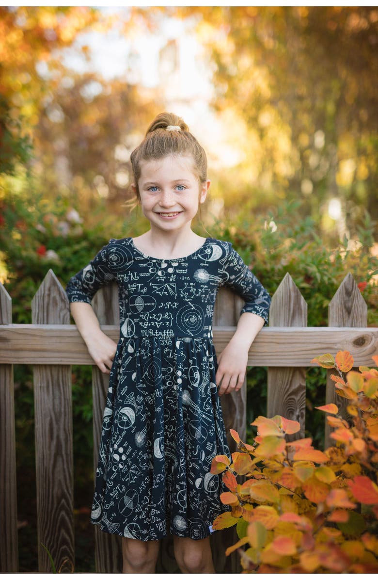 WORTHY THREADS Printed Twirly Dress, Alternate, color, Stem