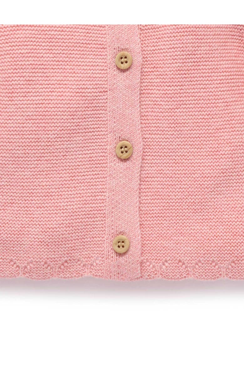 Crochet Collar Cardigan, Alternate, color, Blush Melange