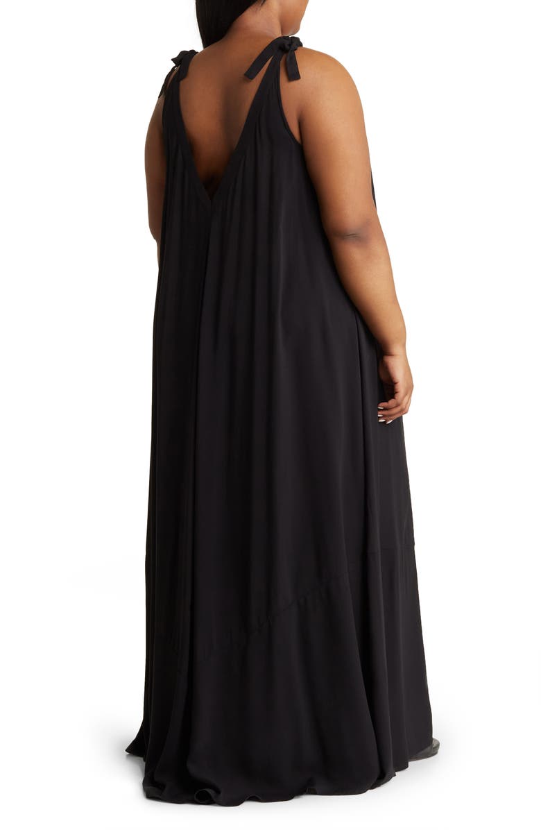 BY DESIGN Elise Tie Strap Maxi Dress, Alternate, color, Black