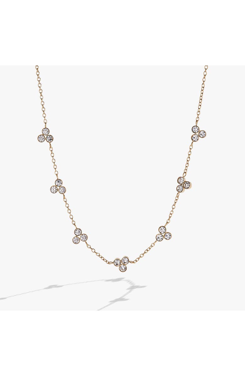 Alex and Ani Triple Stone Stationed Necklace, Main, color, Gold