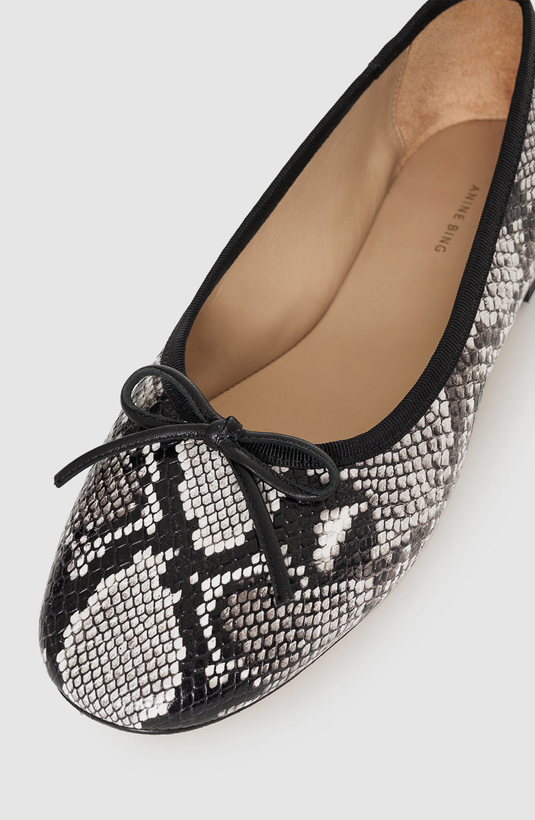 ANINE BING Jamie Ballerina Flats, Alternate, color, Python