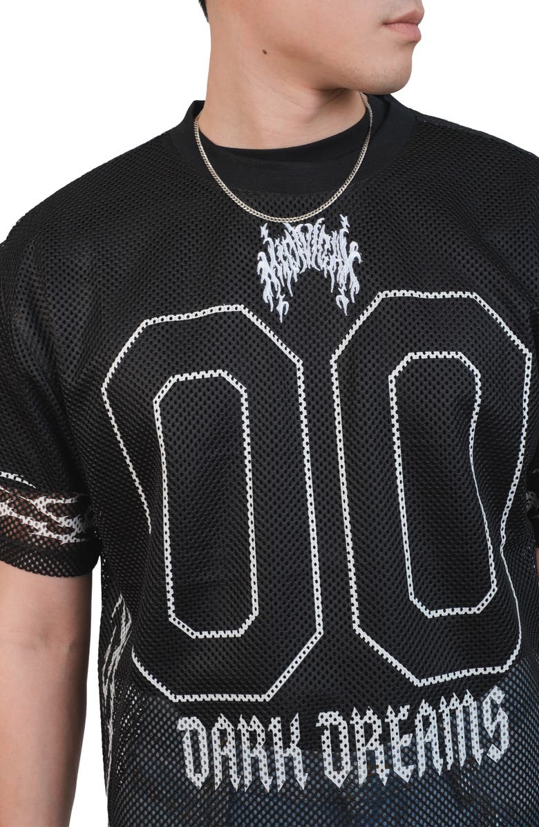Brooklyn Cloth Midnight Dark Dreams Mesh Jersey, Alternate, color, Black