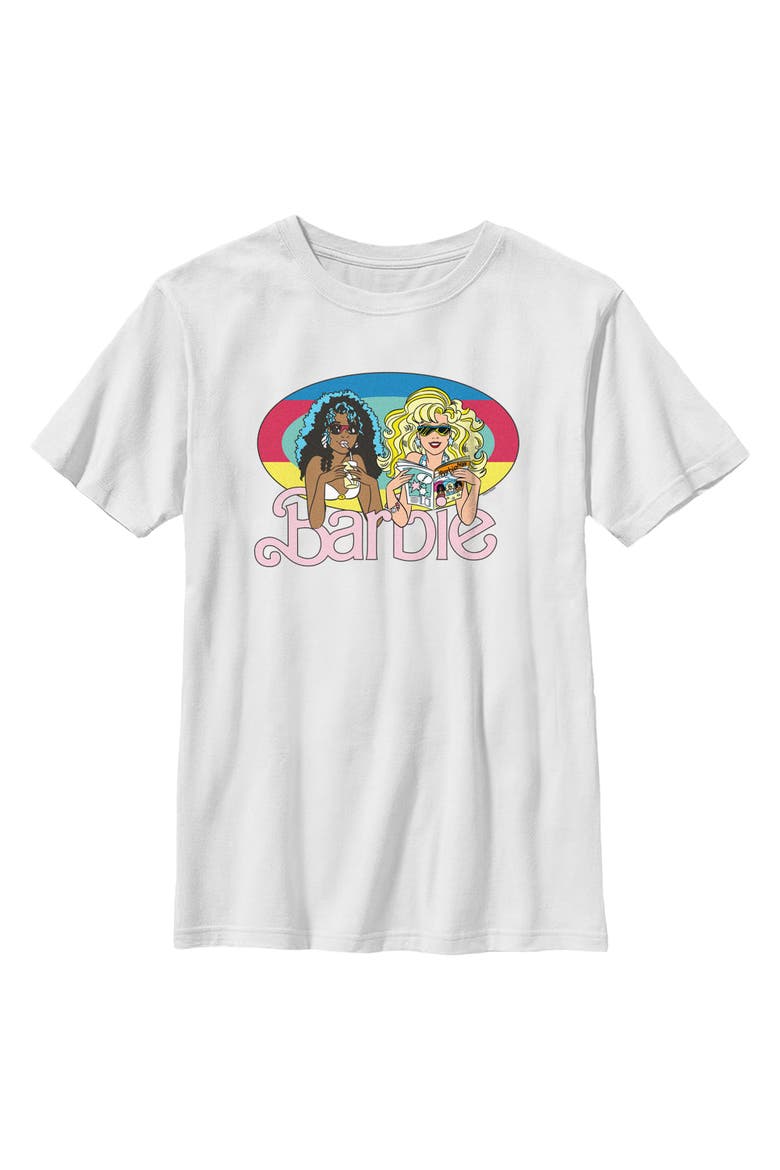 Boys' Retro Fashion Friends T-Shirt, Main, color, White