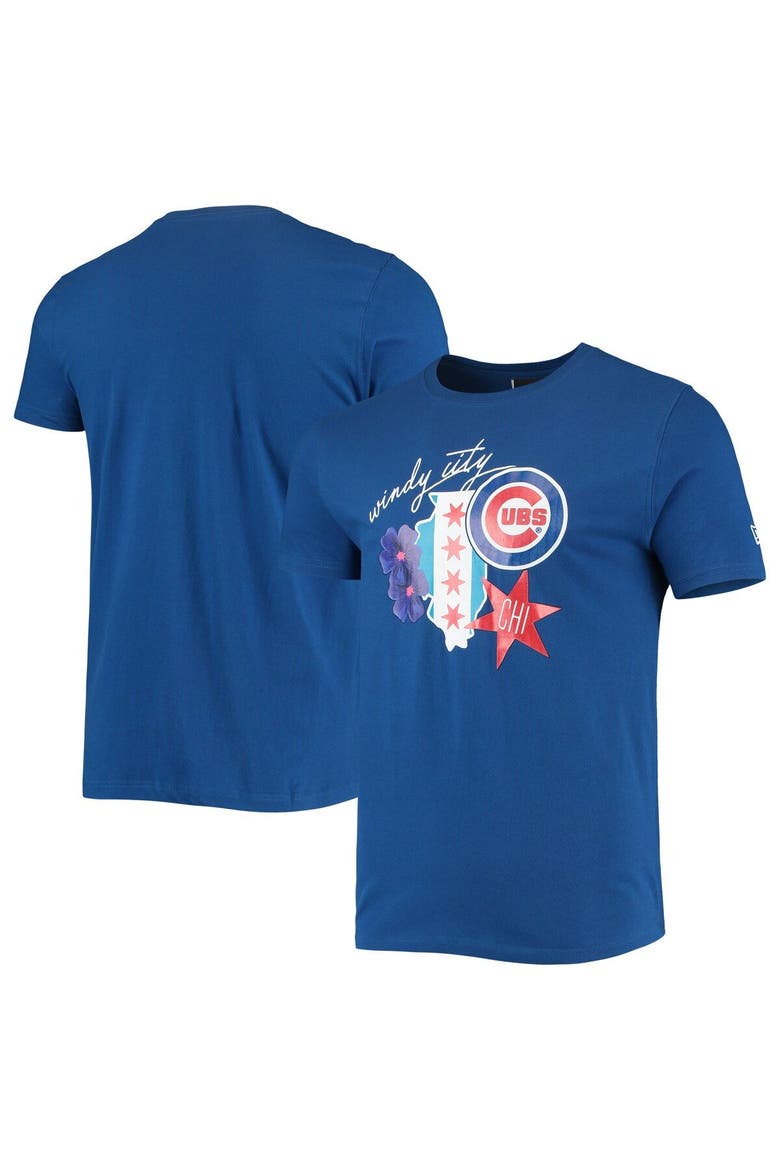Men's New Era Royal Chicago Cubs City Cluster T-Shirt, Main, color, Royal