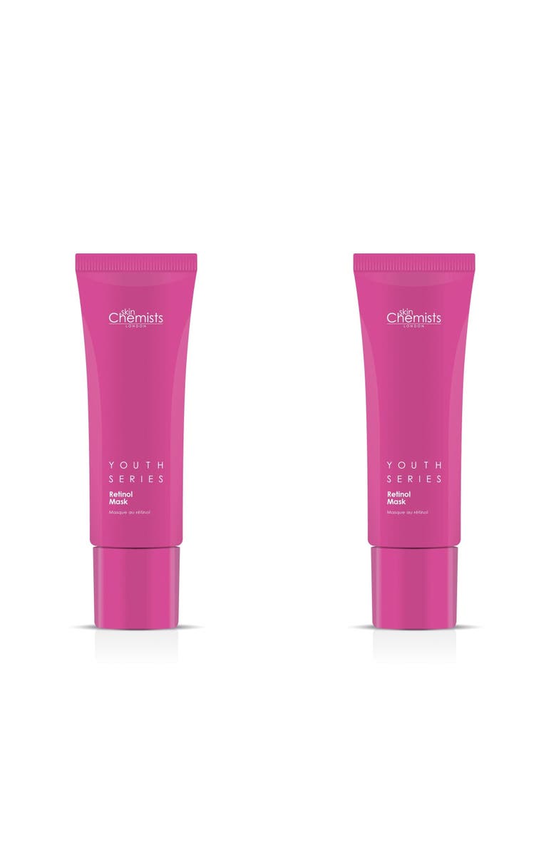 SKINCHEMISTS Youth Series Retinol 
Bakuchiol Mask 50ml x 2 Duo Pack, Main, color, White