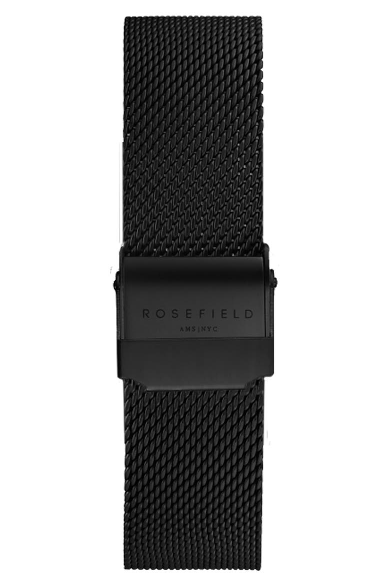 Mercer Mesh Strap Watch, 38mm, Alternate, color, BLACK