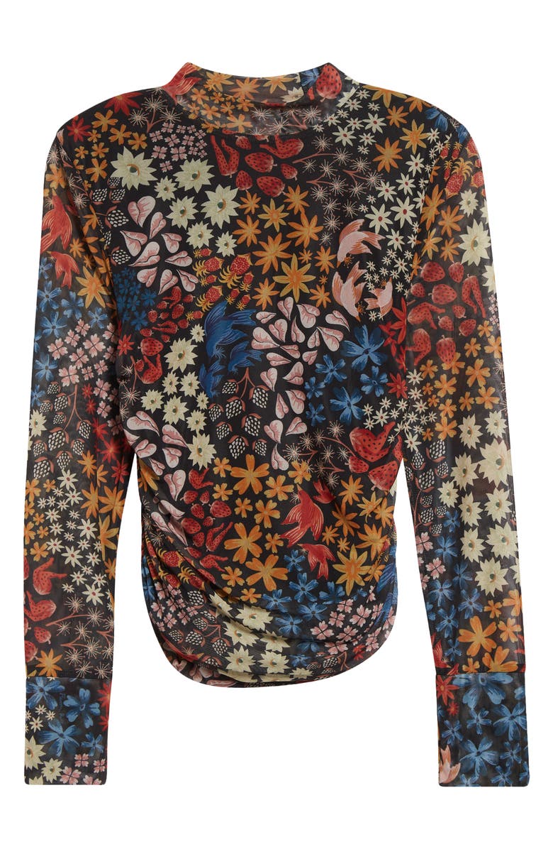FARM Rio Jujus Garden Mesh Mock Neck Top, Alternate, color, 