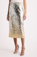 Nordstrom Sequin Column Midi Skirt