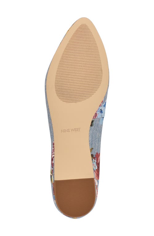 Nine West Speakup Flat In Medium Blue
