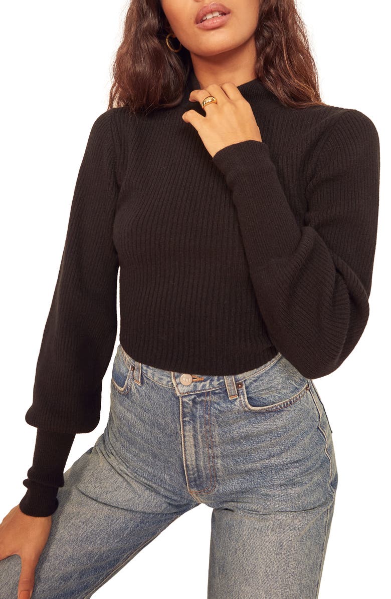 Reformation Osteria Open Back Cashmere Sweater, Main, color,