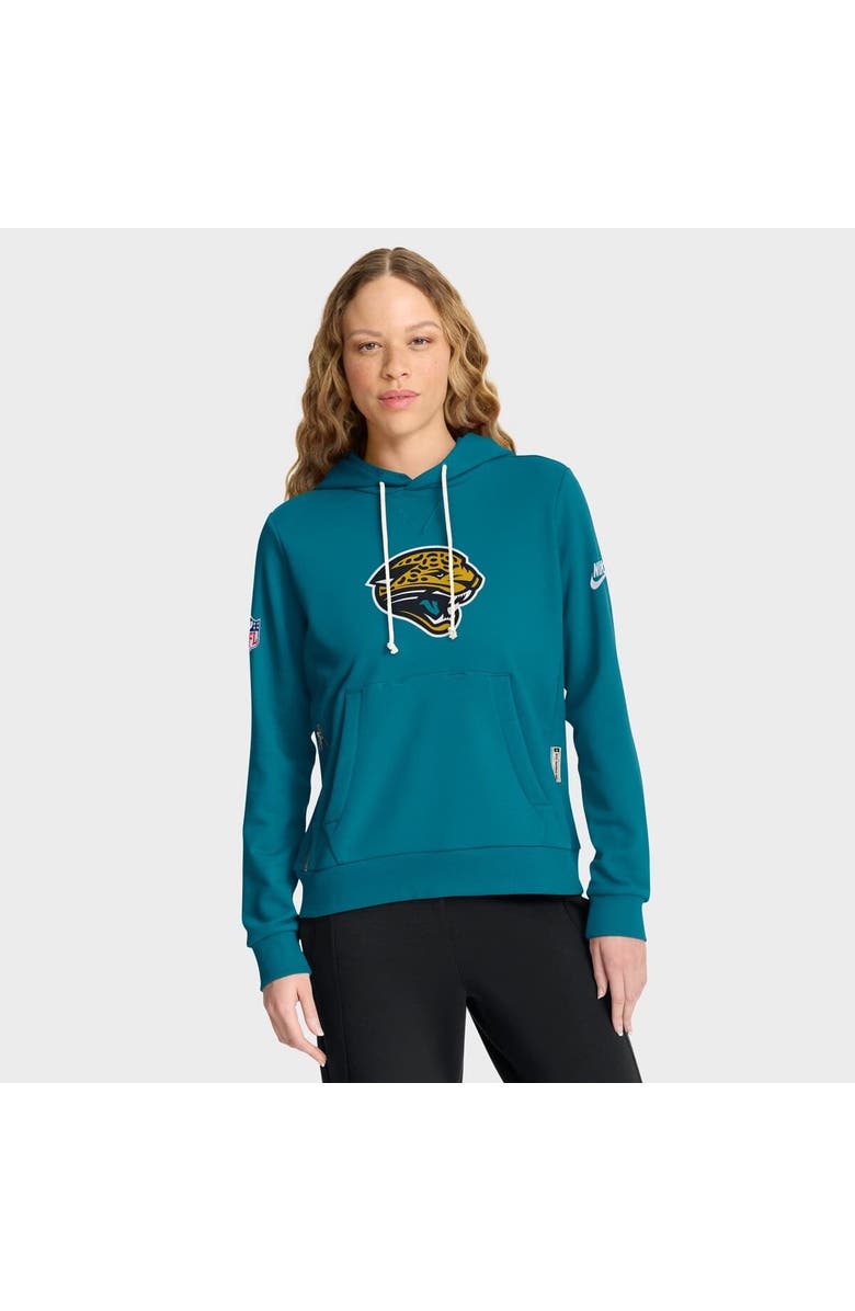 Nike Women's Nike Teal Jacksonville Jaguars Sideline Standard Issue Throwback Dri-FIT Hoodie, Main, color, Teal